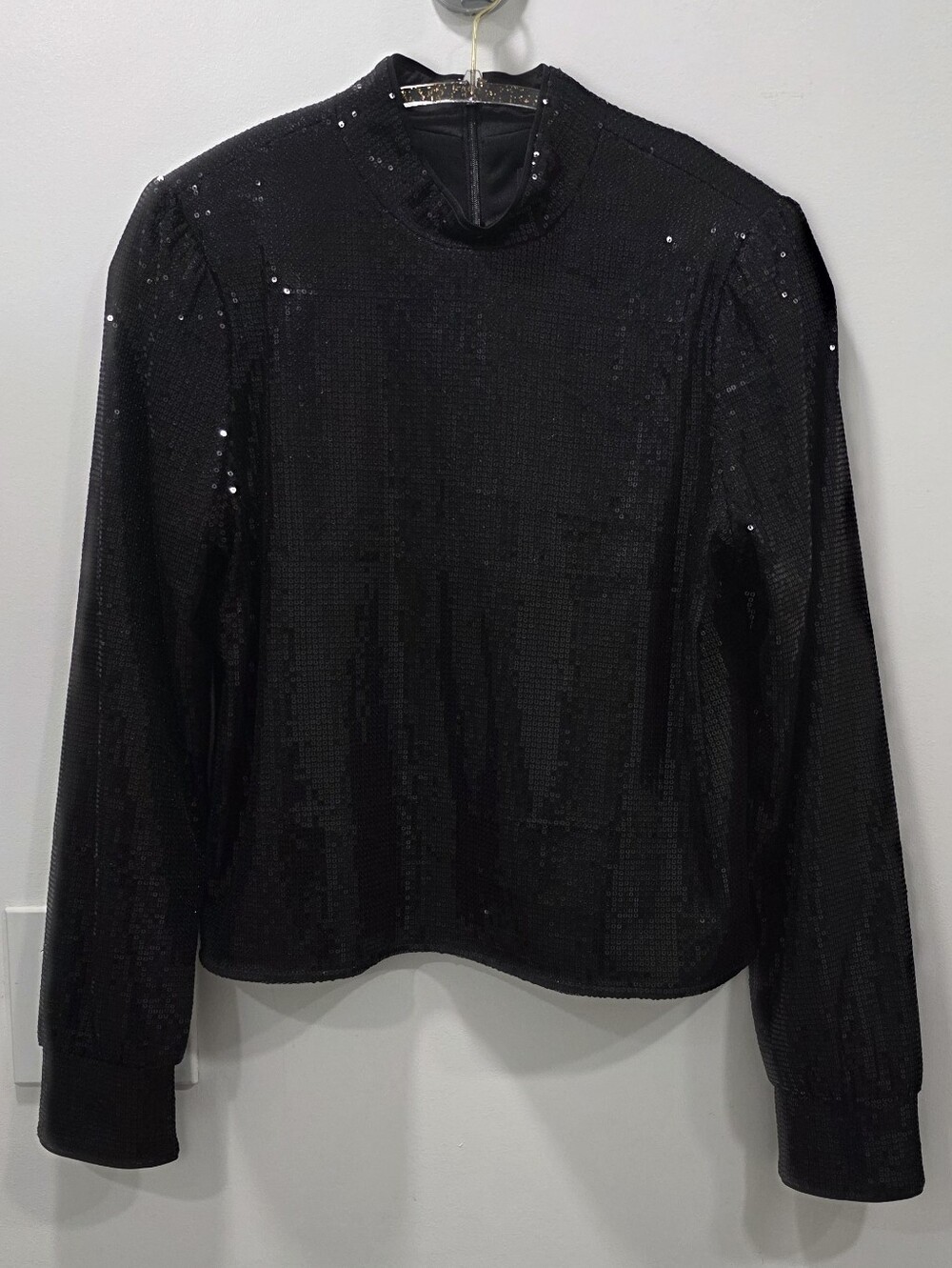 Banana Republic Mock-Neck Sequin Top